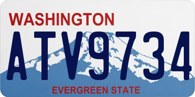 WA license plate ATV9734