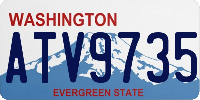 WA license plate ATV9735