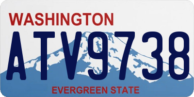 WA license plate ATV9738