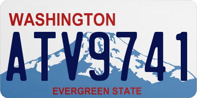 WA license plate ATV9741