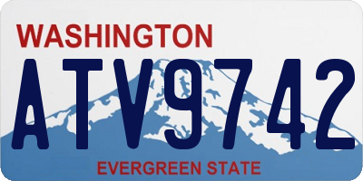 WA license plate ATV9742