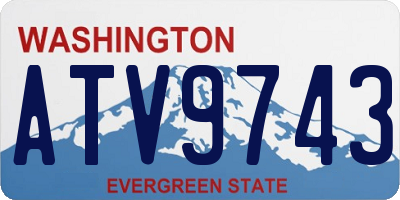 WA license plate ATV9743