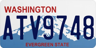 WA license plate ATV9748
