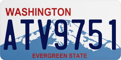 WA license plate ATV9751