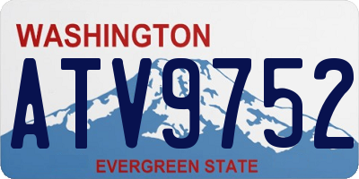 WA license plate ATV9752