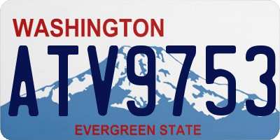 WA license plate ATV9753