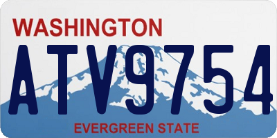 WA license plate ATV9754