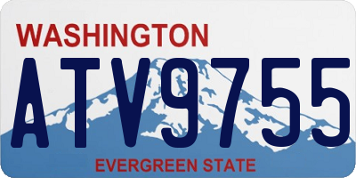 WA license plate ATV9755