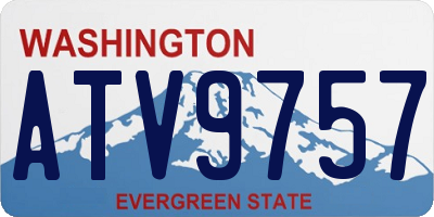 WA license plate ATV9757