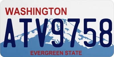 WA license plate ATV9758