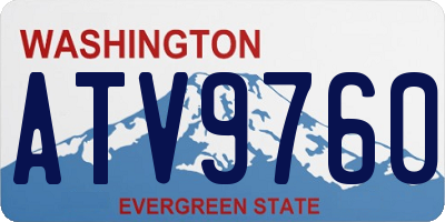WA license plate ATV9760