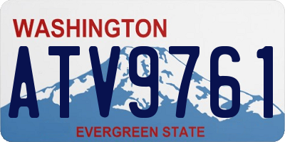 WA license plate ATV9761