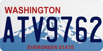 WA license plate ATV9762