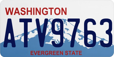 WA license plate ATV9763