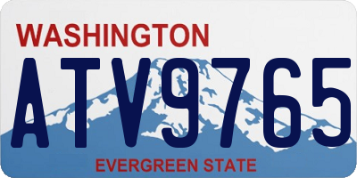 WA license plate ATV9765