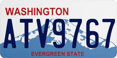 WA license plate ATV9767