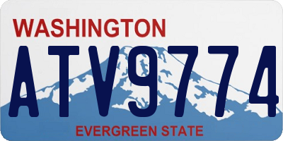 WA license plate ATV9774