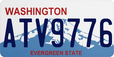 WA license plate ATV9776