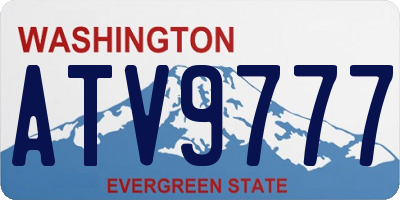 WA license plate ATV9777