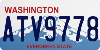 WA license plate ATV9778