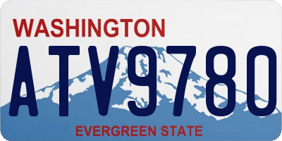 WA license plate ATV9780