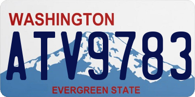 WA license plate ATV9783
