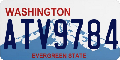 WA license plate ATV9784