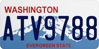 WA license plate ATV9788