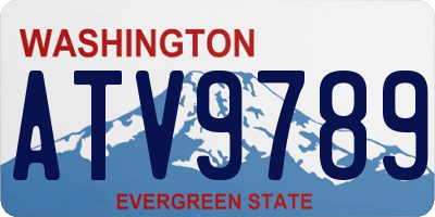 WA license plate ATV9789