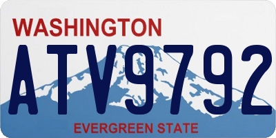 WA license plate ATV9792