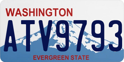 WA license plate ATV9793