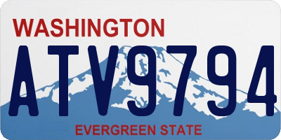 WA license plate ATV9794