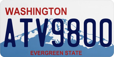 WA license plate ATV9800