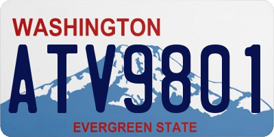 WA license plate ATV9801