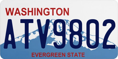 WA license plate ATV9802