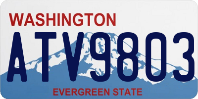 WA license plate ATV9803