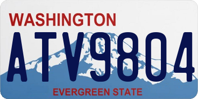 WA license plate ATV9804