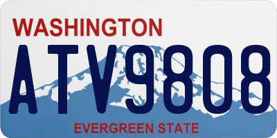 WA license plate ATV9808