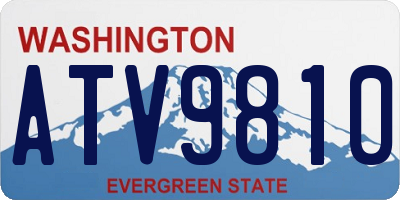 WA license plate ATV9810