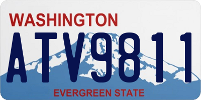 WA license plate ATV9811