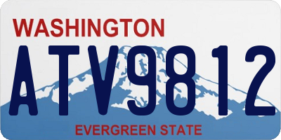 WA license plate ATV9812