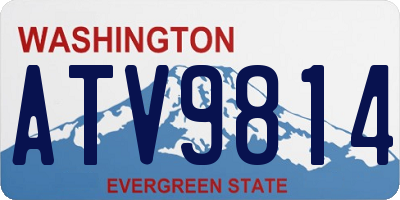 WA license plate ATV9814