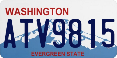 WA license plate ATV9815