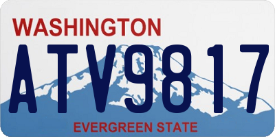 WA license plate ATV9817