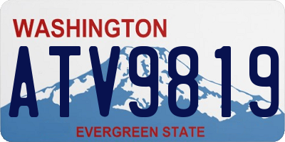 WA license plate ATV9819