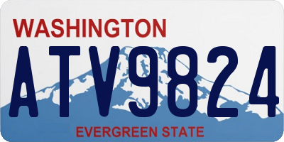 WA license plate ATV9824