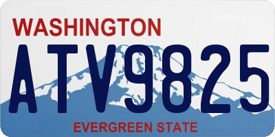 WA license plate ATV9825