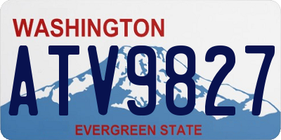 WA license plate ATV9827