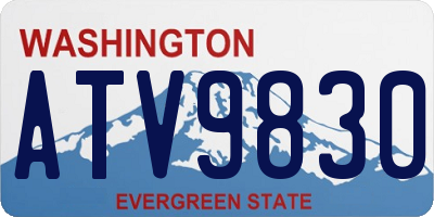 WA license plate ATV9830