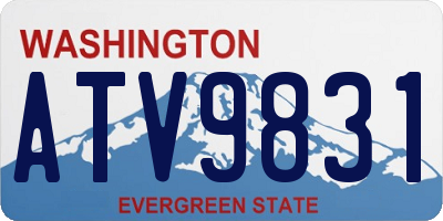 WA license plate ATV9831